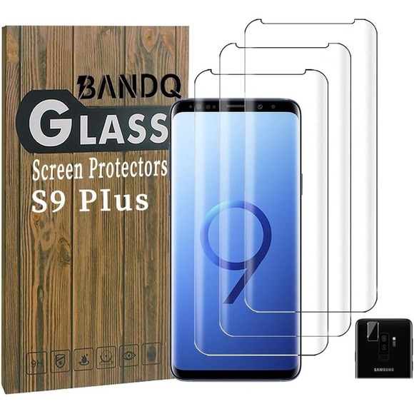 BANDQ Glass Screen Protectors for Samsung Galaxy S9 Plus - 3 Pack - Picture 1 of 7